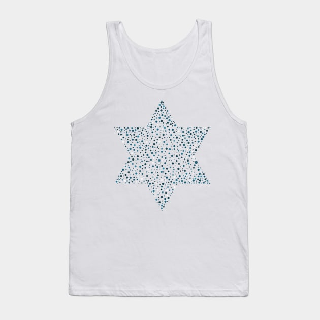 Israel Independence Day holiday flat design icon star of david shape Tank Top by wavemovies